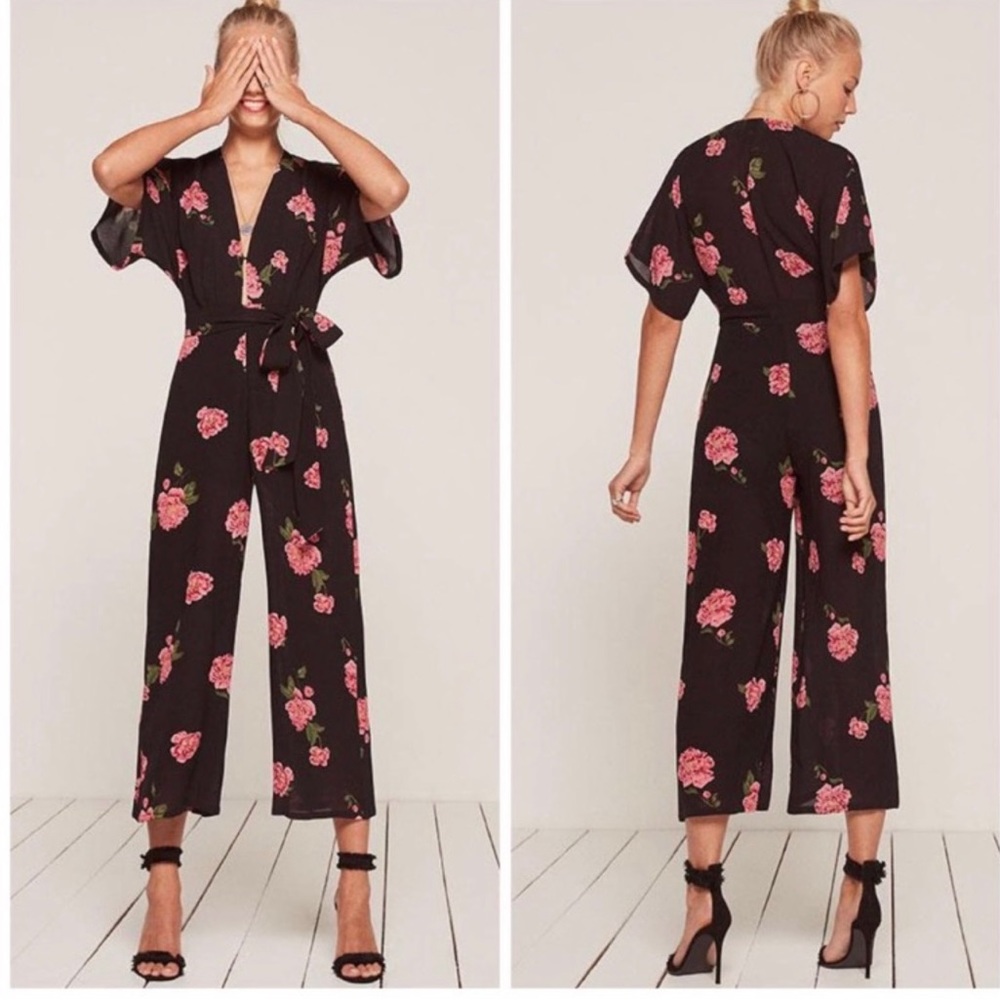 Reformation Floral Swiss Jumpsuit size 4